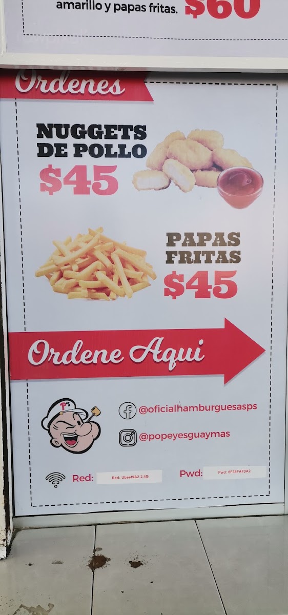 Popeye's Hamburguesas Menu - Image 4